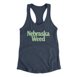 Nebraska Weed Women's Racerback Tank-Allegiant Goods Co. Vintage Sports Apparel
