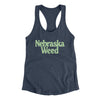 Nebraska Weed Women's Racerback Tank-Indigo-Allegiant Goods Co. Vintage Sports Apparel