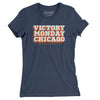 Victory Monday Chicago Women's T-Shirt-Indigo-Allegiant Goods Co. Vintage Sports Apparel