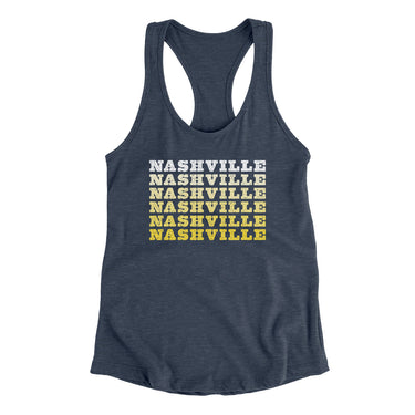 Nashville Repeat Women's Racerback Tank-Allegiant Goods Co. Vintage Sports Apparel