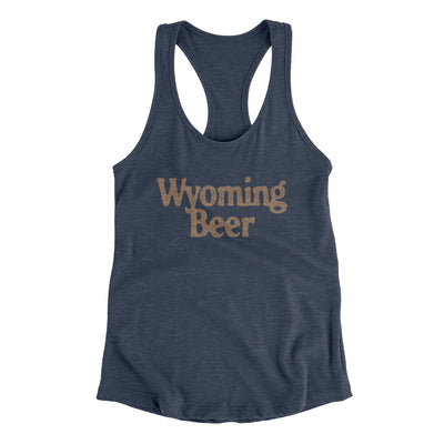 Wyoming Beer Women's Racerback Tank-Indigo-Allegiant Goods Co. Vintage Sports Apparel