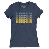 Memphis Repeat Women's T-Shirt-Indigo-Allegiant Goods Co. Vintage Sports Apparel