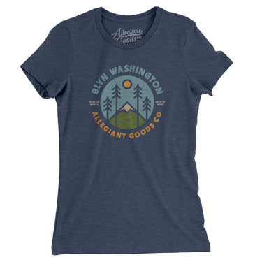 Blye Washington Retro Badge Women's T-Shirt-Indigo-Allegiant Goods Co. Vintage Sports Apparel