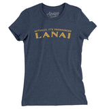 Actually It's Pronounced Lanai Women's T-Shirt-Indigo-Allegiant Goods Co. Vintage Sports Apparel