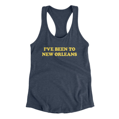 I've Been To New Orleans Women's Racerback Tank-Indigo-Allegiant Goods Co. Vintage Sports Apparel