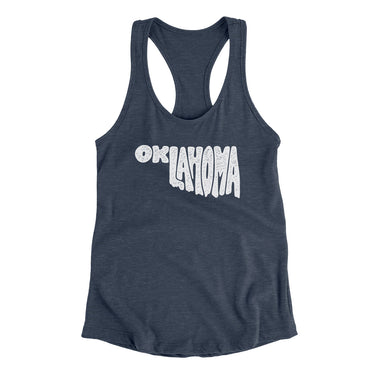 Oklahoma State Shape Text Women's Racerback Tank-Allegiant Goods Co. Vintage Sports Apparel