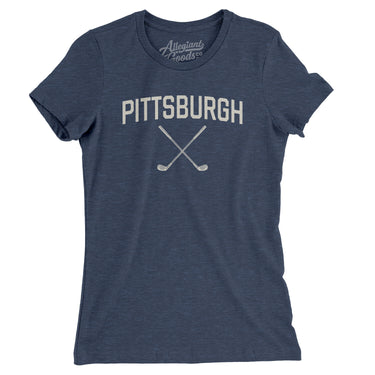 Pittsburgh Golf Women's T-Shirt-Indigo-Allegiant Goods Co. Vintage Sports Apparel