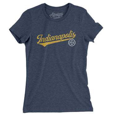 Indianapolis Vintage Script Women's T-Shirt-Allegiant Goods Co. Vintage Sports Apparel