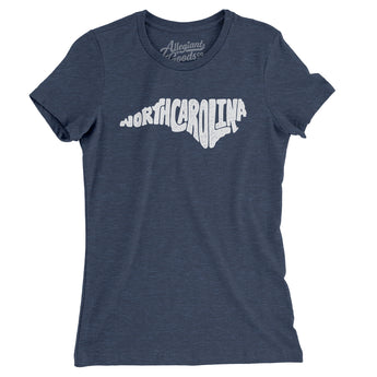 North Carolina State Shape Text Women's T-Shirt-Allegiant Goods Co. Vintage Sports Apparel