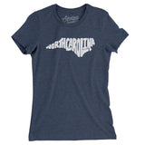 North Carolina State Shape Text Women's T-Shirt-Allegiant Goods Co. Vintage Sports Apparel