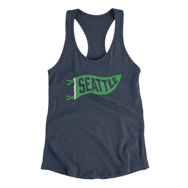 Seattle Pennant Women's Racerback Tank-Indigo-Allegiant Goods Co. Vintage Sports Apparel