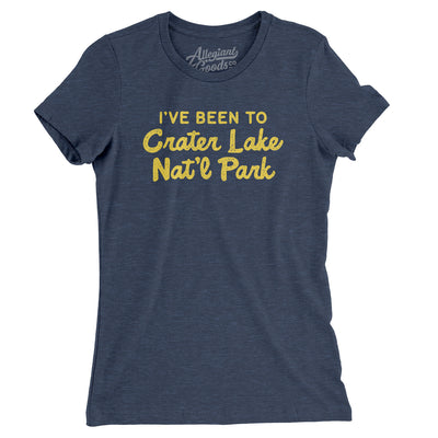 I've Been To Crater Lake National Park Women's T-Shirt-Indigo-Allegiant Goods Co. Vintage Sports Apparel