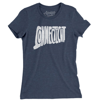 Connecticut State Shape Text Women's T-Shirt-Allegiant Goods Co. Vintage Sports Apparel