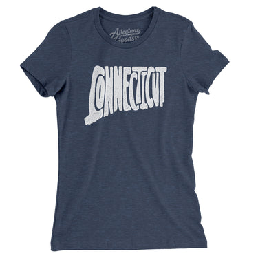 Connecticut State Shape Text Women's T-Shirt-Allegiant Goods Co. Vintage Sports Apparel