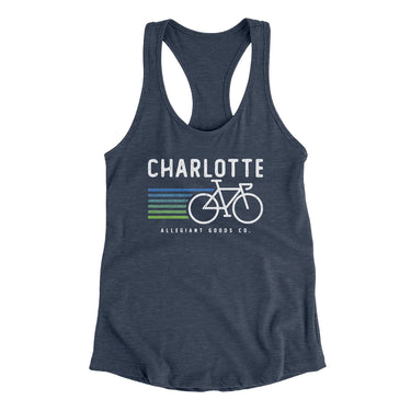 Charlotte Cycling Women's Racerback Tank-Allegiant Goods Co. Vintage Sports Apparel