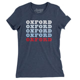Oxford Repeat Women's T-Shirt-Indigo-Allegiant Goods Co. Vintage Sports Apparel