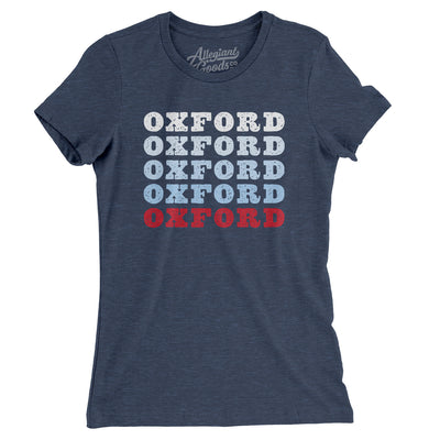 Oxford Repeat Women's T-Shirt-Indigo-Allegiant Goods Co. Vintage Sports Apparel
