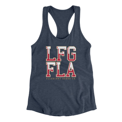 Lfg Fla Women's Racerback Tank-Indigo-Allegiant Goods Co. Vintage Sports Apparel