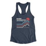 Mount Washington New Hampshire Women's Racerback Tank-Indigo-Allegiant Goods Co. Vintage Sports Apparel