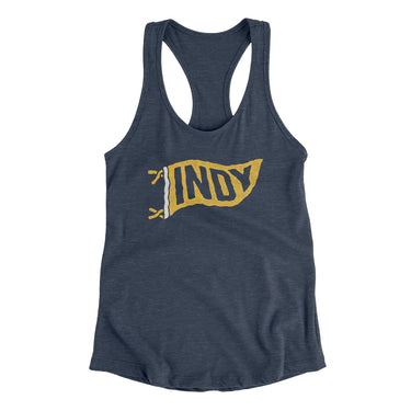 Indy Pennant Women's Racerback Tank-Allegiant Goods Co. Vintage Sports Apparel