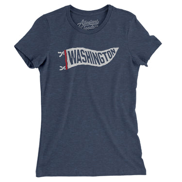 Washington Pennant Women's T-Shirt-Indigo-Allegiant Goods Co. Vintage Sports Apparel