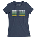 Salt Lake City Repeat Women's T-Shirt-Indigo-Allegiant Goods Co. Vintage Sports Apparel