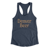 Denver Beer Women's Racerback Tank-Indigo-Allegiant Goods Co. Vintage Sports Apparel
