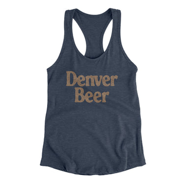 Denver Beer Women's Racerback Tank-Indigo-Allegiant Goods Co. Vintage Sports Apparel