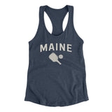 Maine Pickleball Women's Racerback Tank-Indigo-Allegiant Goods Co. Vintage Sports Apparel