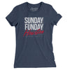 Sunday Funday Houston Women's T-Shirt-Indigo-Allegiant Goods Co. Vintage Sports Apparel