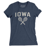 Iowa Tennis Women's T-Shirt-Indigo-Allegiant Goods Co. Vintage Sports Apparel