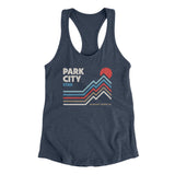 Park City Utah Women's Racerback Tank-Indigo-Allegiant Goods Co. Vintage Sports Apparel