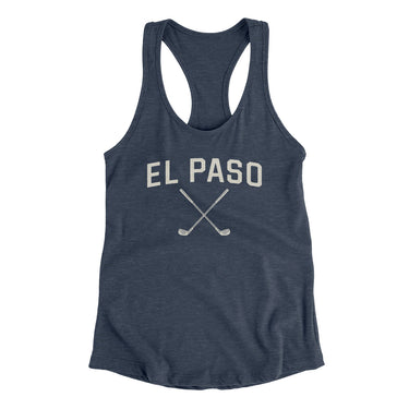 El Paso Golf Women's Racerback Tank-Indigo-Allegiant Goods Co. Vintage Sports Apparel