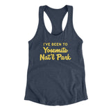I've Been To Yosemite National Park Women's Racerback Tank-Indigo-Allegiant Goods Co. Vintage Sports Apparel