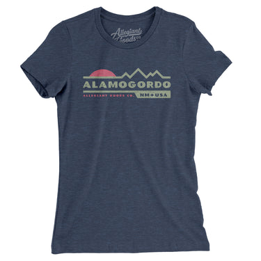 Alamogordo Mountain Sunset Women's T-Shirt-Indigo-Allegiant Goods Co. Vintage Sports Apparel