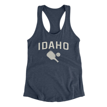 Idaho Pickleball Women's Racerback Tank-Indigo-Allegiant Goods Co. Vintage Sports Apparel
