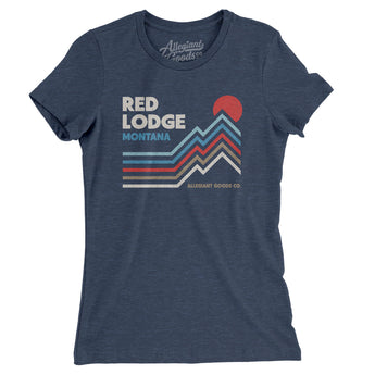 Red Lodge Montana Women's T-Shirt-Indigo-Allegiant Goods Co. Vintage Sports Apparel