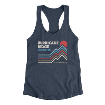 Hurricane Ridge Washington Women's Racerback Tank-Indigo-Allegiant Goods Co. Vintage Sports Apparel