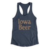 Iowa Beer Women's Racerback Tank-Indigo-Allegiant Goods Co. Vintage Sports Apparel