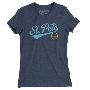 St Pete Vintage Script Women's T-Shirt-Allegiant Goods Co. Vintage Sports Apparel