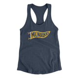 Milwaukee Pennant Women's Racerback Tank-Allegiant Goods Co. Vintage Sports Apparel