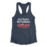 Don't Boston My Providence Women's Racerback Tank-Indigo-Allegiant Goods Co. Vintage Sports Apparel