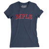 Mpls Varsity Women's T-Shirt-Indigo-Allegiant Goods Co. Vintage Sports Apparel