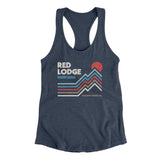 Red Lodge Montana Women's Racerback Tank-Indigo-Allegiant Goods Co. Vintage Sports Apparel