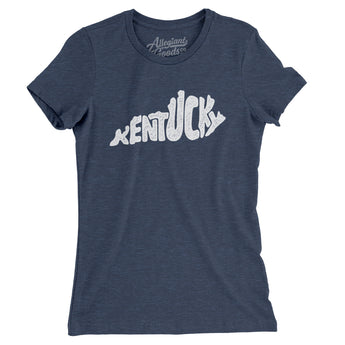 Kentucky State Shape Text Women's T-Shirt-Allegiant Goods Co. Vintage Sports Apparel