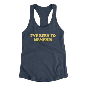 I've Been To Memphis Women's Racerback Tank-Indigo-Allegiant Goods Co. Vintage Sports Apparel