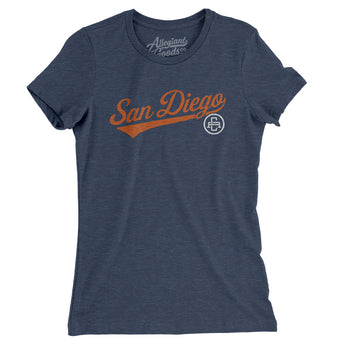 San Diego Vintage Script Women's T-Shirt-Allegiant Goods Co. Vintage Sports Apparel