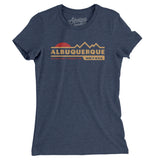 Albuquerque Mountain Sunset Women's T-Shirt-Indigo-Allegiant Goods Co. Vintage Sports Apparel