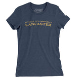 Actually It's Pronounced Lancaster Women's T-Shirt-Indigo-Allegiant Goods Co. Vintage Sports Apparel