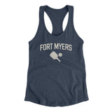 Fort Myers Pickleball Women's Racerback Tank-Indigo-Allegiant Goods Co. Vintage Sports Apparel